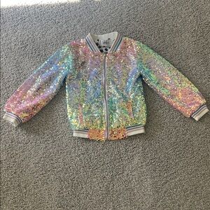Lola + The Boys Sequin Bomber Jacket